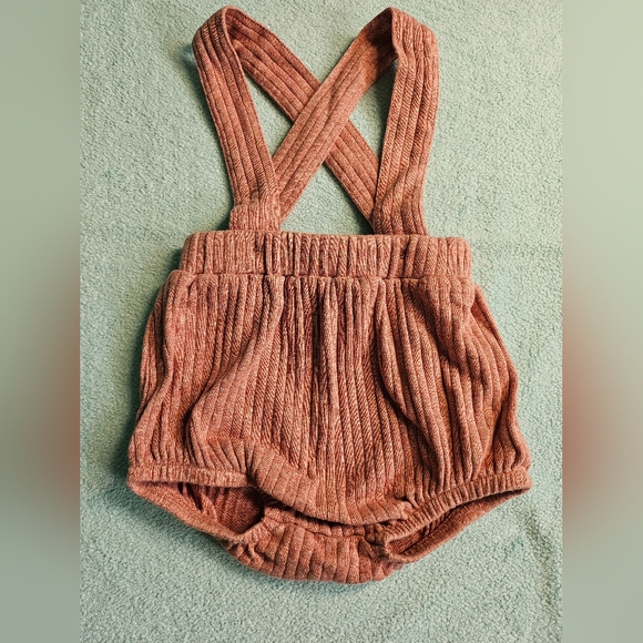 kate quinn Other - Kate Quinn ribbed organic cotton bubble overall romper burnt orange NWOT
